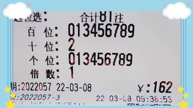 3D彩票试机号
