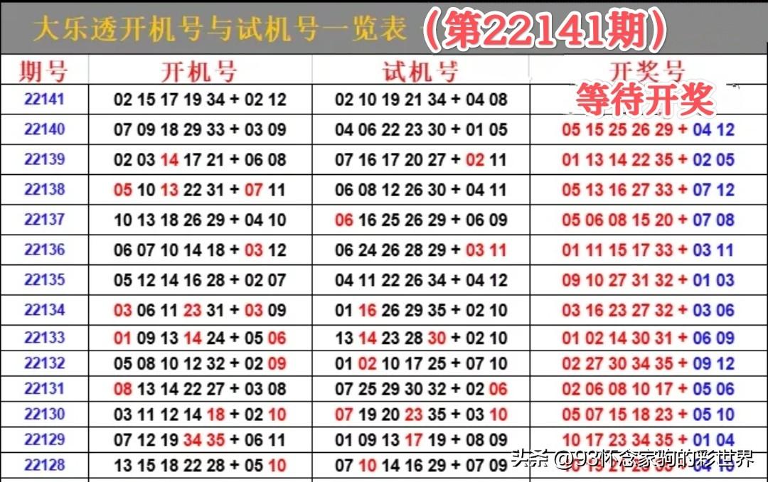 超级大乐透，揭秘开机号与试机号查询的奥秘